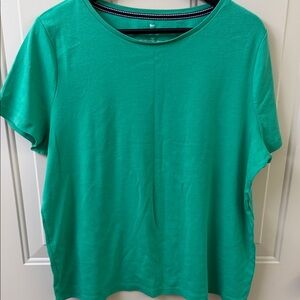 Talbots Teal Short-Sleeve Crewneck Tee